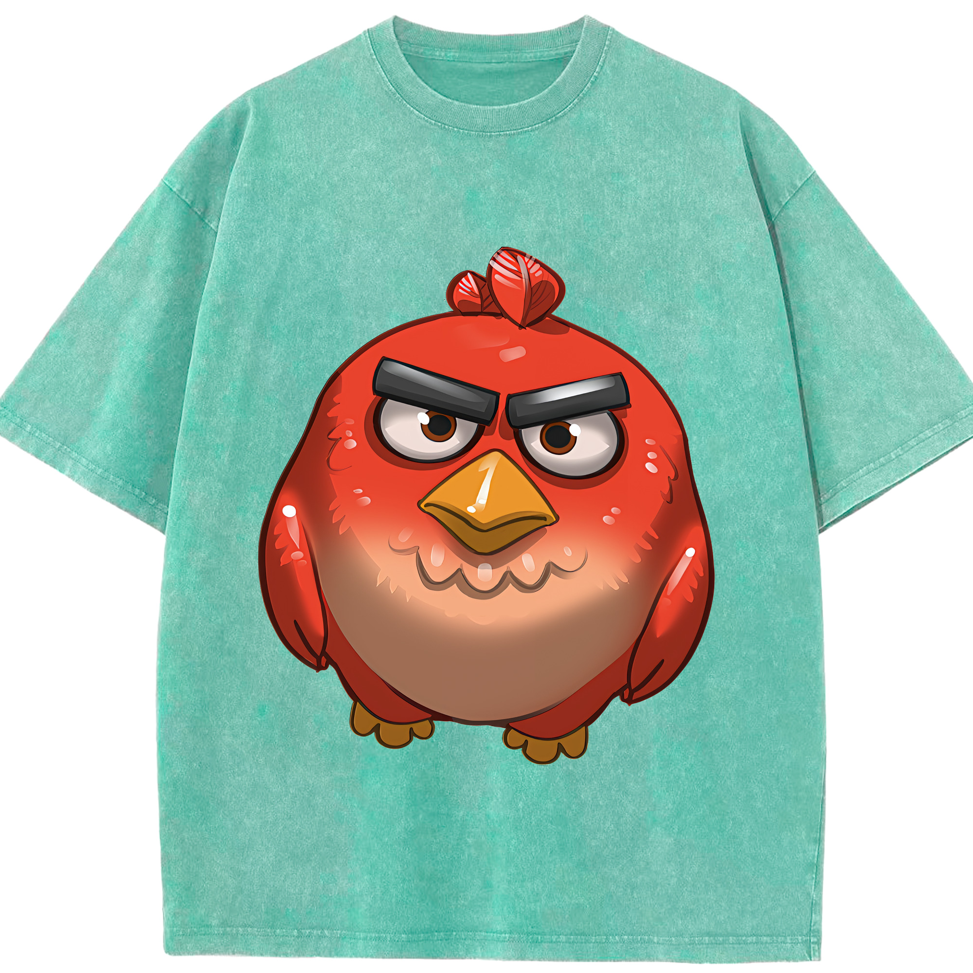 （画像用） Angry Birds アングリーバード 綿100% ヴィンテージ風 半袖Tシャツ（フロントプリント）